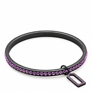 COACH Swarovski Crystal Bangle Bracelet - (COACH F96416) Black/Amethyst ✨💜
